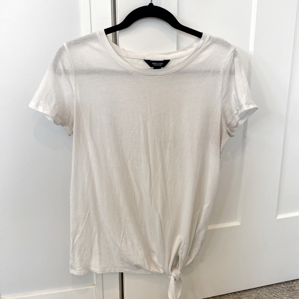 Simply Vera White Tie Shirt